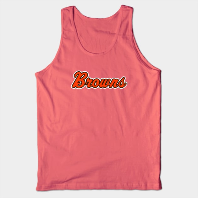 Browns Football Script Tank Top by twothree